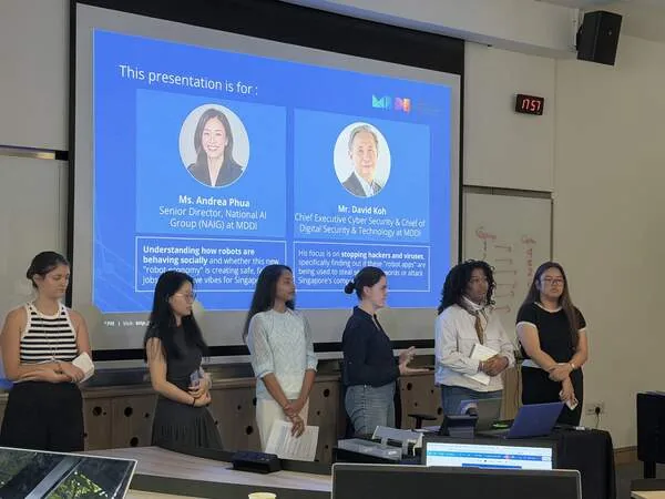 Students presenting public sector AI case