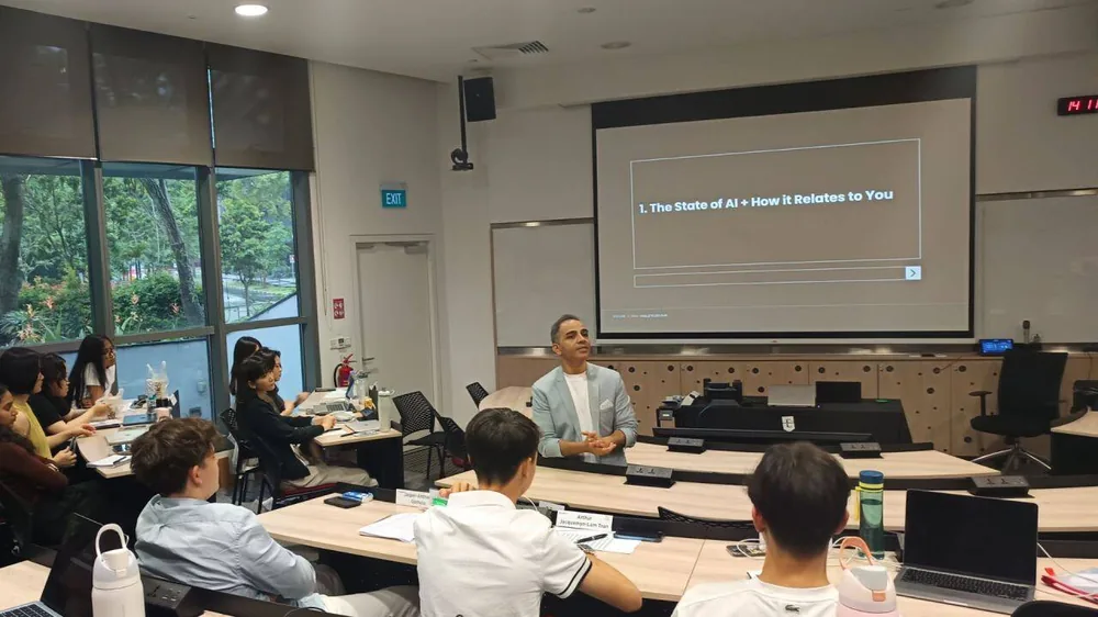 Teaching at ESSEC lecture hall